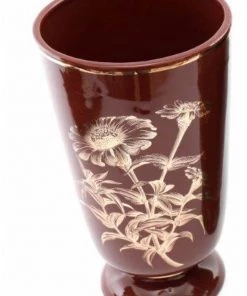 Temerity Jones Luxe Flower Vase Burgundy New In