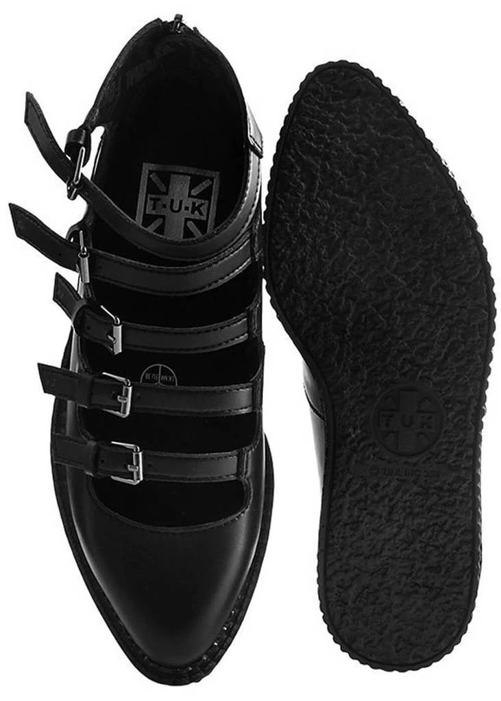 T.U.K Strappy Ballet Pointed Creepers Black