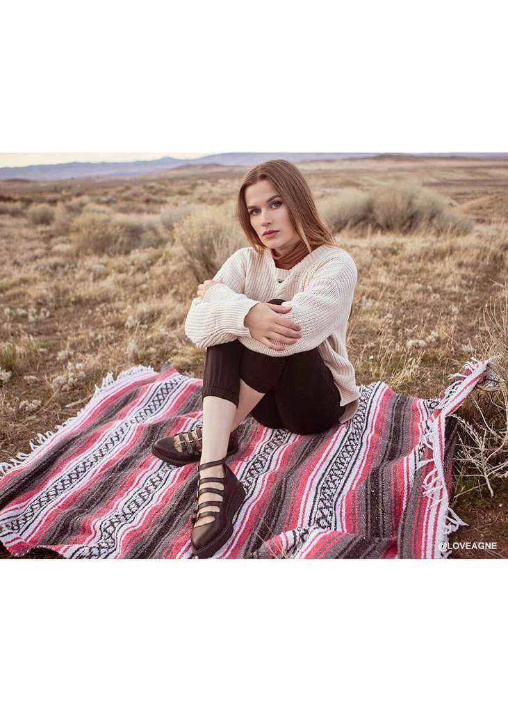 T.U.K Strappy Ballet Pointed Creepers Black