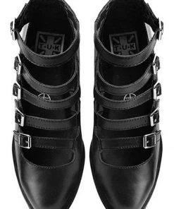 T.U.K Rockstar Platform Mary Jane Vegan Pumps Black