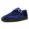 T.U.K Velvet Vegan Creeper Dark Blue