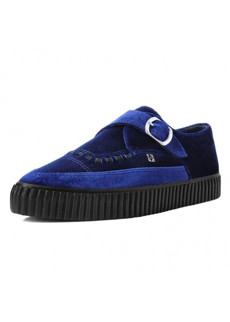 T.U.K Velvet Vegan Creeper Dark Blue
