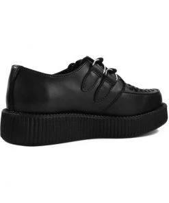 New In T.U.K Unisex Viva Mondo Creeper Leather Black