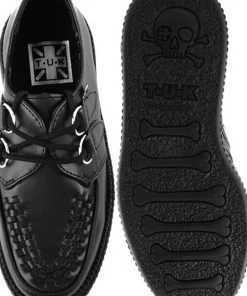 New In T.U.K Unisex Viva Mondo Creeper Leather Black