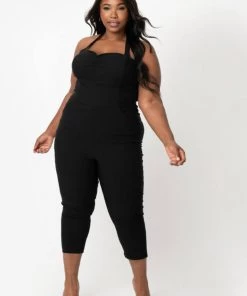 New In Unique Vintage Marcel Halter 50's Jumpsuit Black