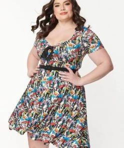 Unique Vintage X DC Comics Women Of DC Darrin 60's Blue Black New In