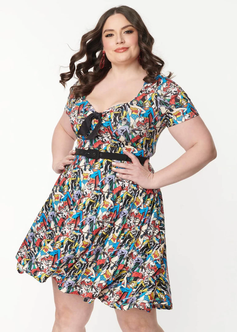 Unique Vintage X DC Comics Women Of DC Darrin 60's Blue Black New In