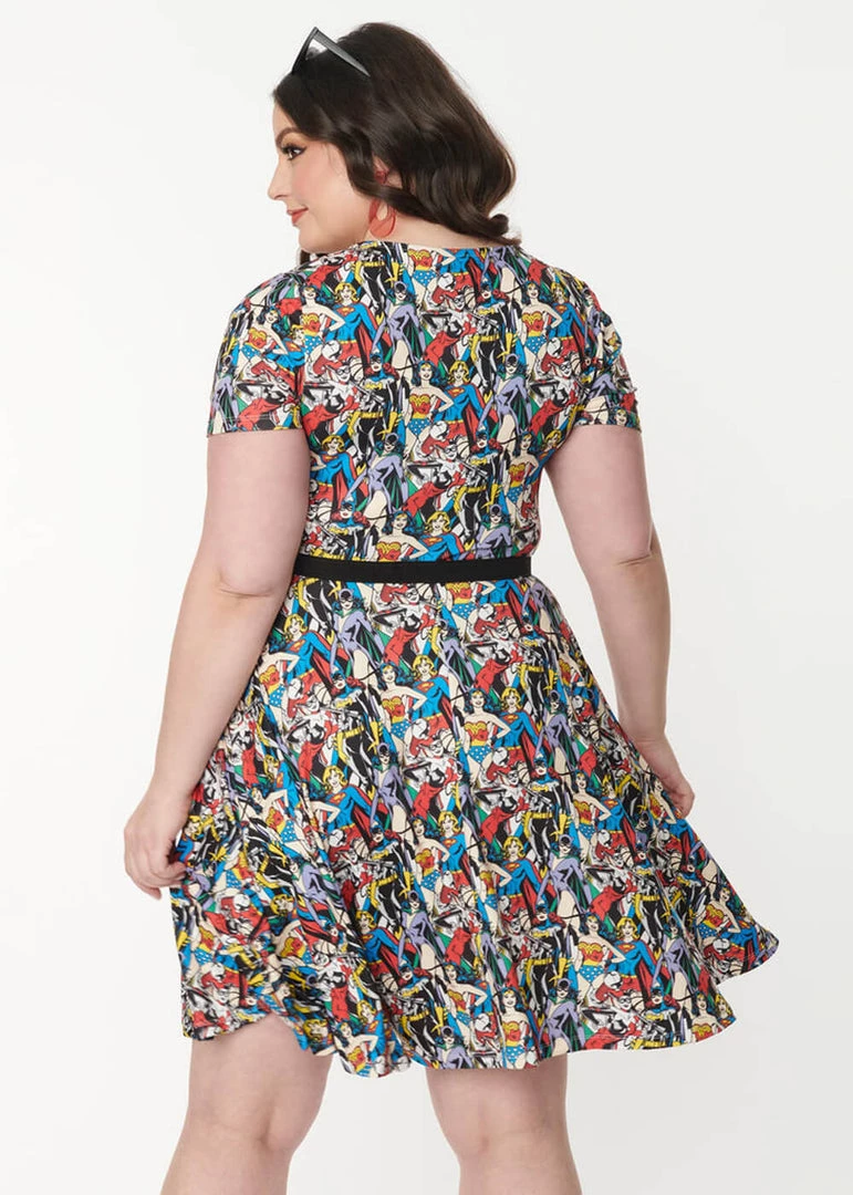 Unique Vintage X DC Comics Women Of DC Darrin 60's Blue Black New In