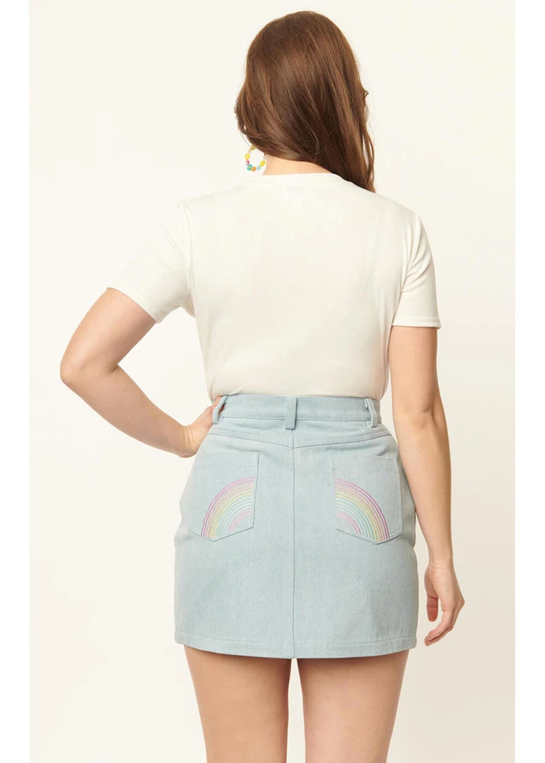 Unique Vintage X My Little Pony What A Classic Denim 60's Mini Skirt Blue