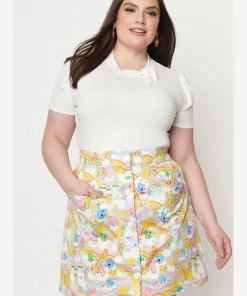 New In Unique Vintage X Care Bears Kingdom Of Caring 60's Mini Skirt Multi