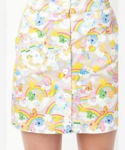 New In Unique Vintage X Care Bears Kingdom Of Caring 60's Mini Skirt Multi