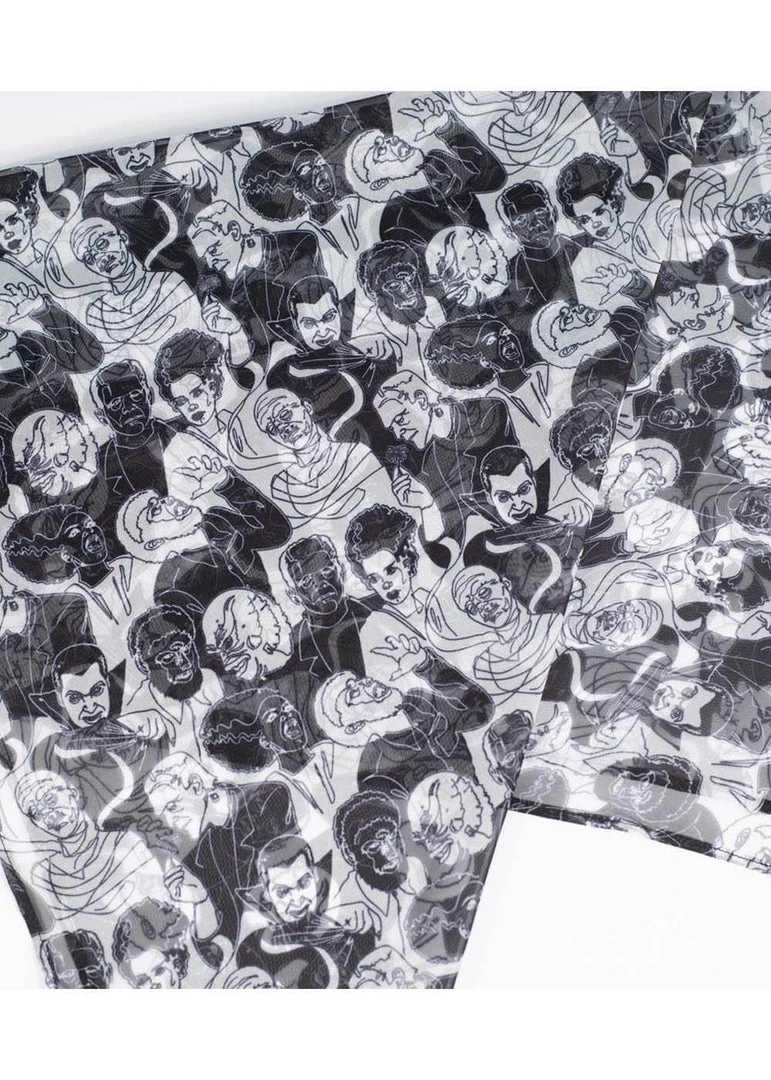 New In Unique Vintage X Universal Monsters Horror Icon Scarf White