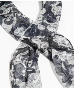 New In Unique Vintage X Universal Monsters Horror Icon Scarf White