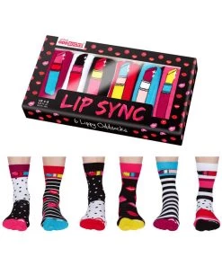 New In United Odd Socks 6 Ladies Socks Lip Sync