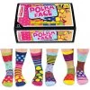 United Odd Socks 6 Ladies Socks Polka Face