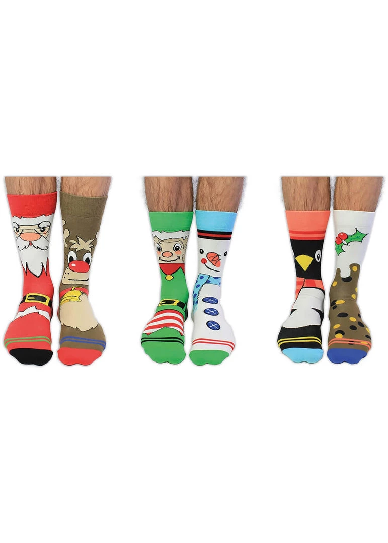 United Odd Socks 6 Mens Socks Santa Banter Christmas New In