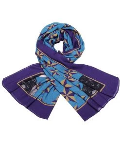 Vendula London Animal Park Oistrich Scarf Blue New In