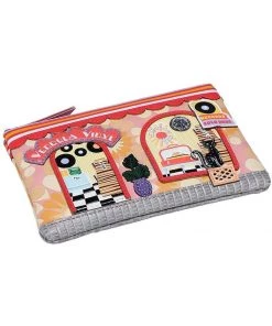 New In Vendula London Vinyl Zipper Coin Purse Wallet Multi