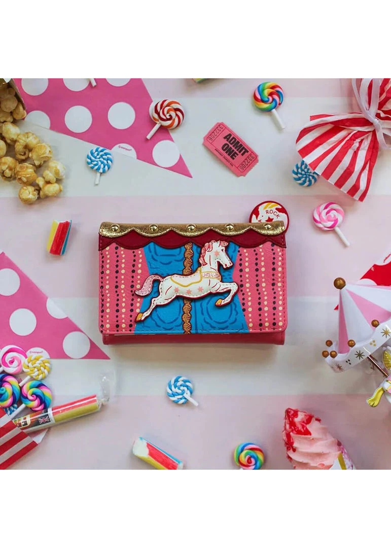 New In Vendula London Heritage Edwardian Pier Carousel Wallet Small Multi