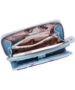 Vendula London Posh Paws Spa Dog Wallet Medium Blue New In