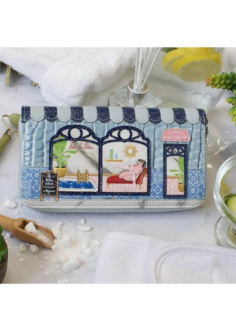Vendula London Posh Paws Spa Dog Wallet Large Blue New In
