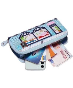 Vendula London Posh Paws Spa Dog Wallet Large Blue New In