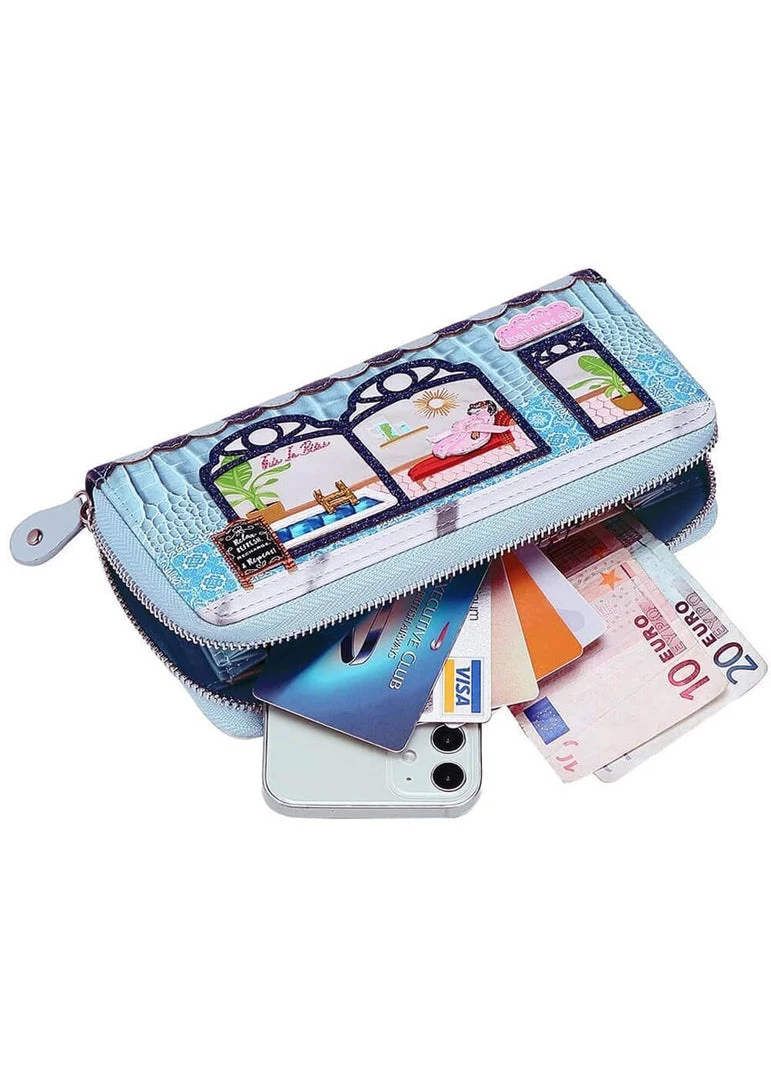 Vendula London Posh Paws Spa Dog Wallet Large Blue New In