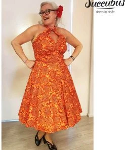 Victory Parade Sissy Warrata 50's Swing Dress Red New In