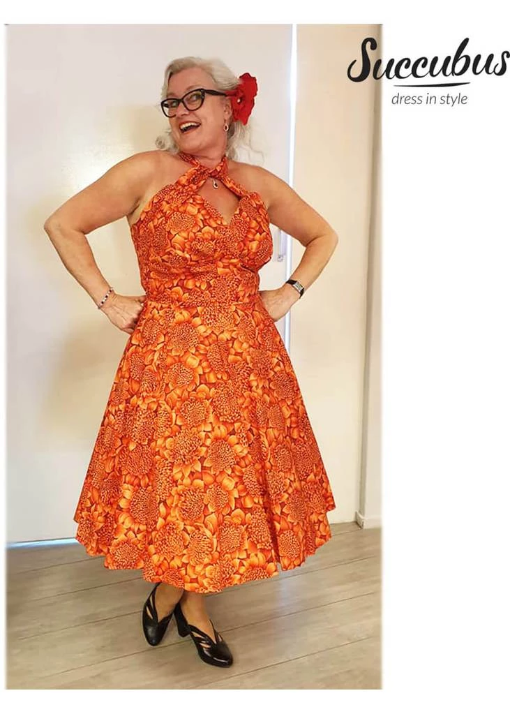 Victory Parade Sissy Warrata 50's Swing Dress Red New In