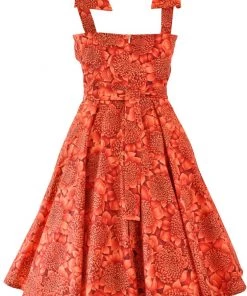 Victory Parade Sissy Warrata 50's Swing Dress Red New In