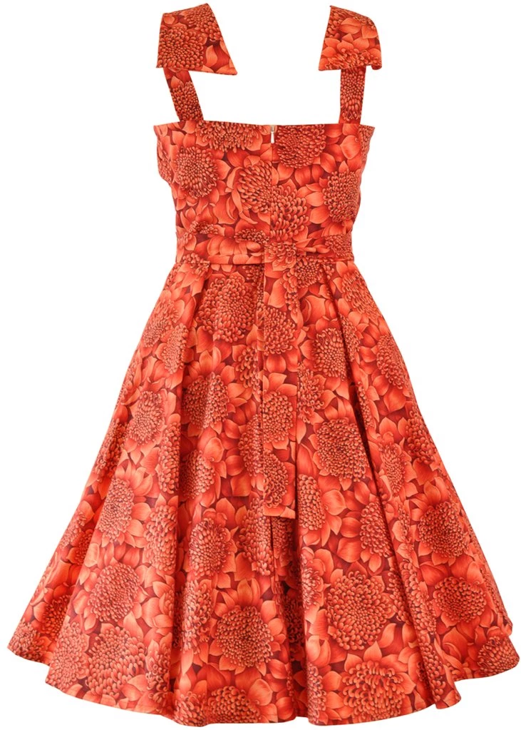 Victory Parade Sissy Warrata 50's Swing Dress Red New In