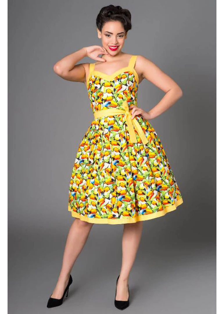 Victory Parade Valerie Toucan 50's Swing Dress New In