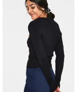 New In Voodoo Vixen Ginny Woodland 40's Cardigan Black