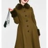 Voodoo Vixen Erin 40's Coat Olive Green