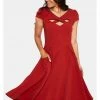 Voodoo Vixen Connie 50's Swing Dress Red