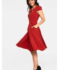 Voodoo Vixen Connie 50's Swing Dress Red