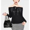 Voodoo Vixen Salma Spider Web 50's Top Black