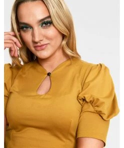 New In Voodoo Vixen Dita Teese Keyhole 50's Top Musterd