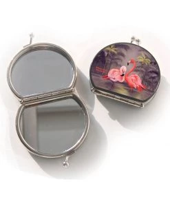 Woody Ellen Flamingo 50's Compact Mirror New In