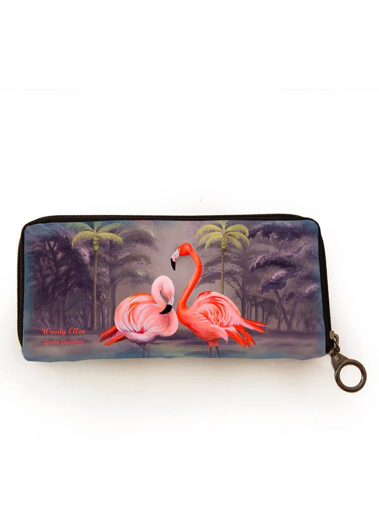 New In Woody Ellen Flamingo 50's Wallet