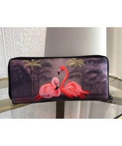 New In Woody Ellen Flamingo 50's Wallet
