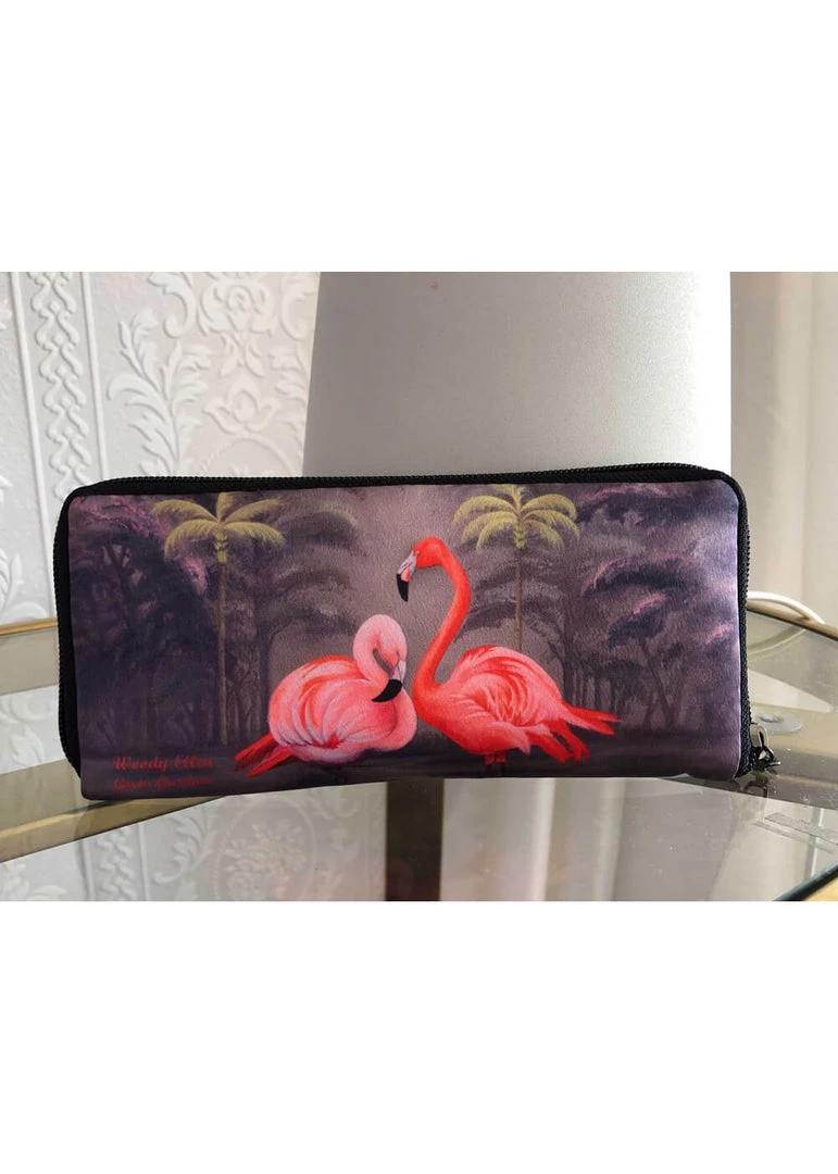 New In Woody Ellen Flamingo 50's Wallet